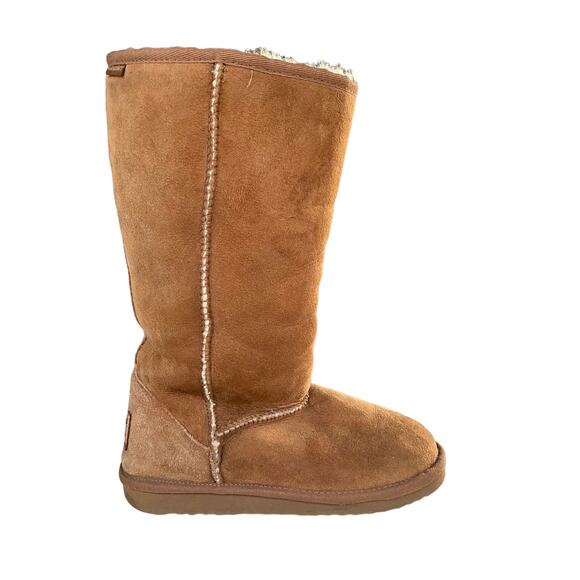 Skechers Boots Australia Tall Suede Leather With Real Fur Lining Tan Sz 6.5 RARE - Picture 8 of 10